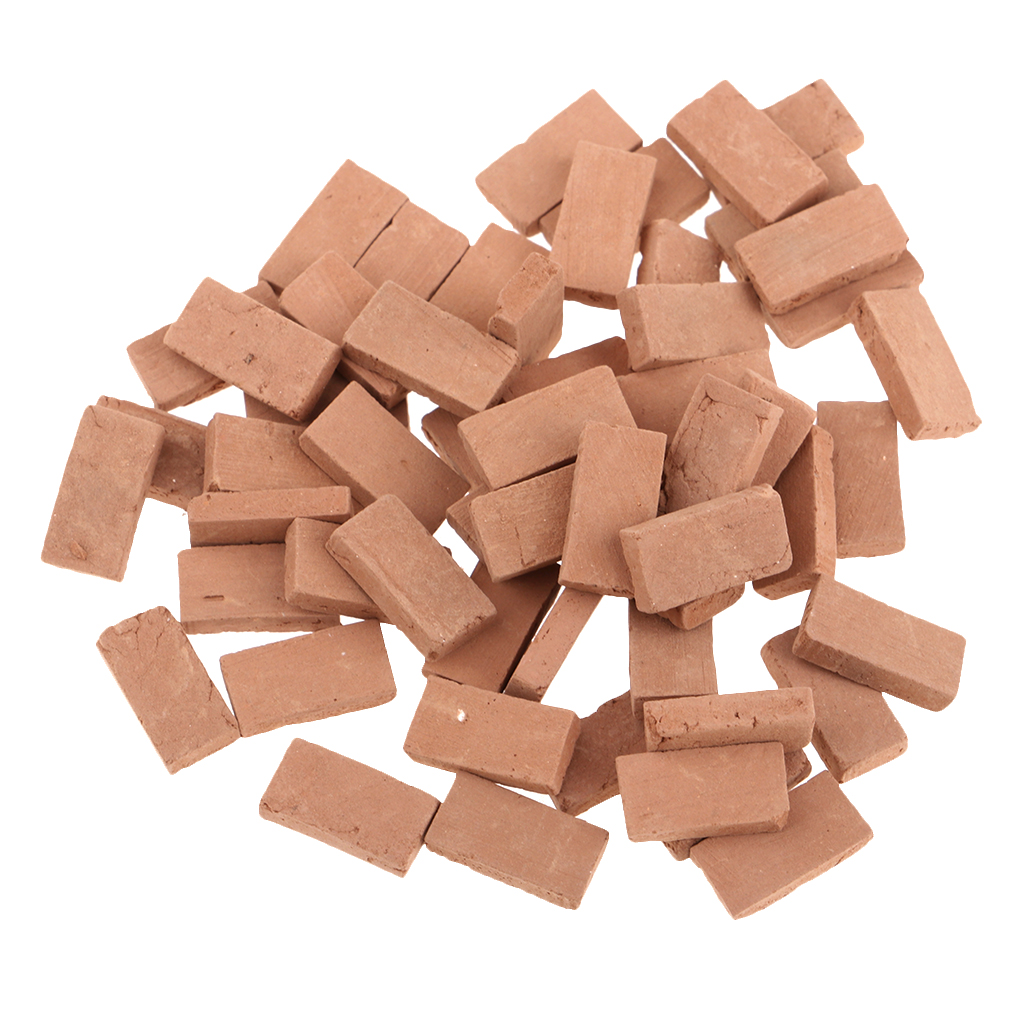 1/35 Scale Resin Kits Mini Red Bricks Model DIY Building Miniature Diorama Accessory, Pack of 50