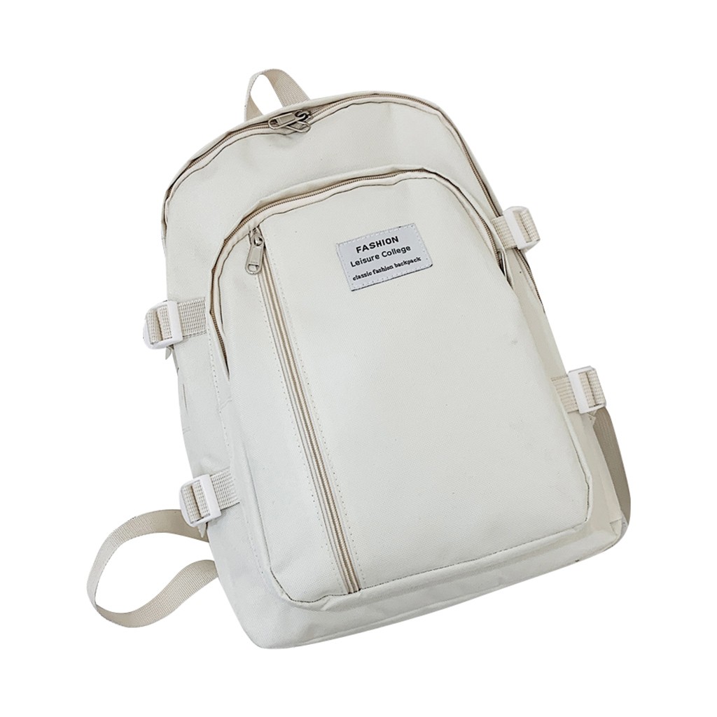 little white backpack