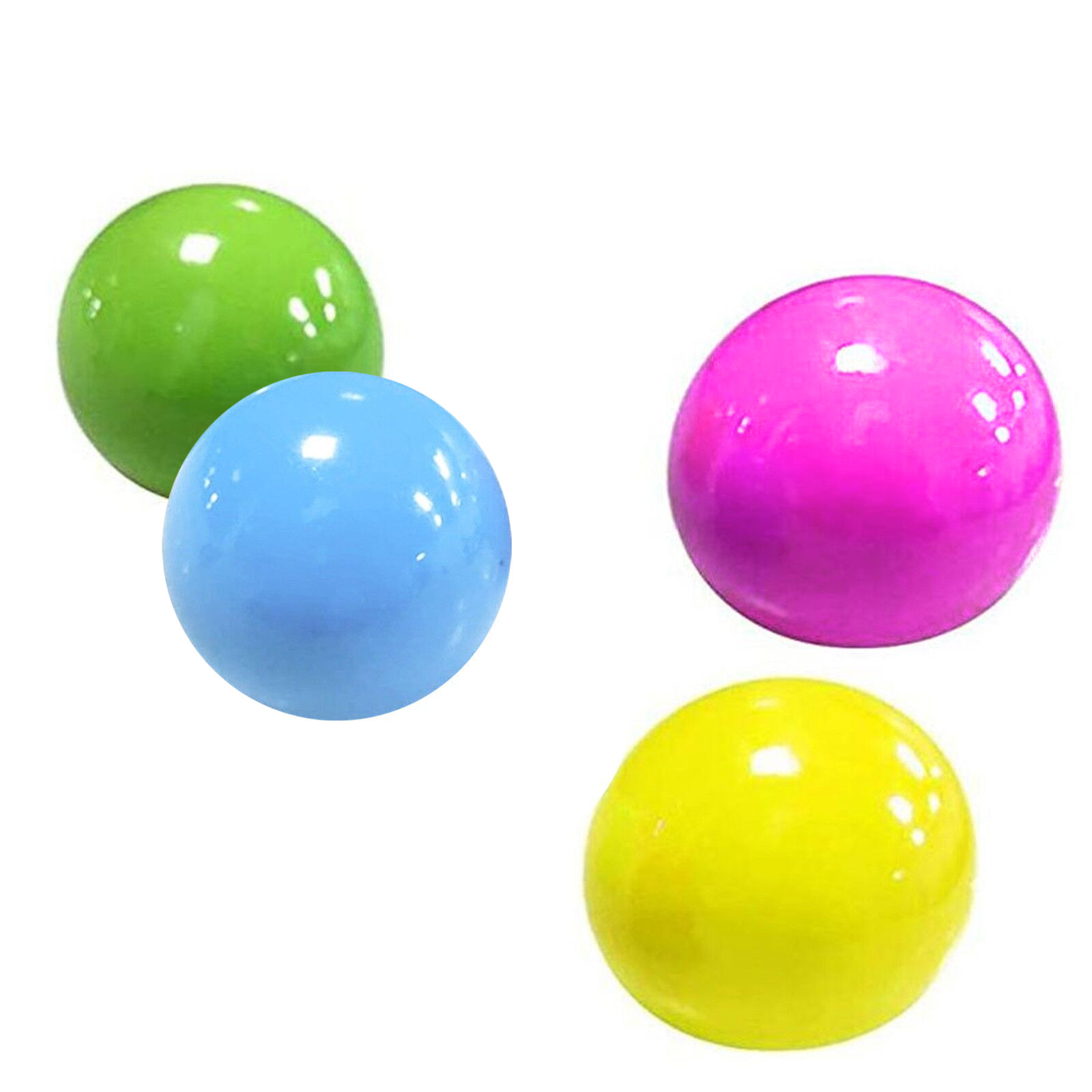 4PCS Sticky Globbles Ball Stress Toy Fluorescent Sticky Wall Target Toy Gift USA 