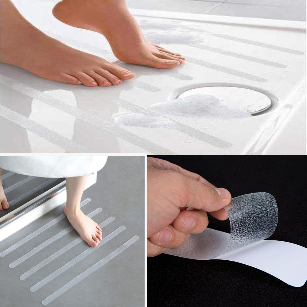 12x Anti Slip Bath Grip Stickers Non Slip Shower Strips Flooring Safety Mat Tape 