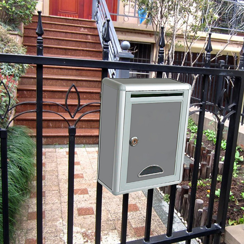 Description Picture 4 of itemAluminium Alloy Mailbox Waterproof Post Box for Office Home Balcony Garden