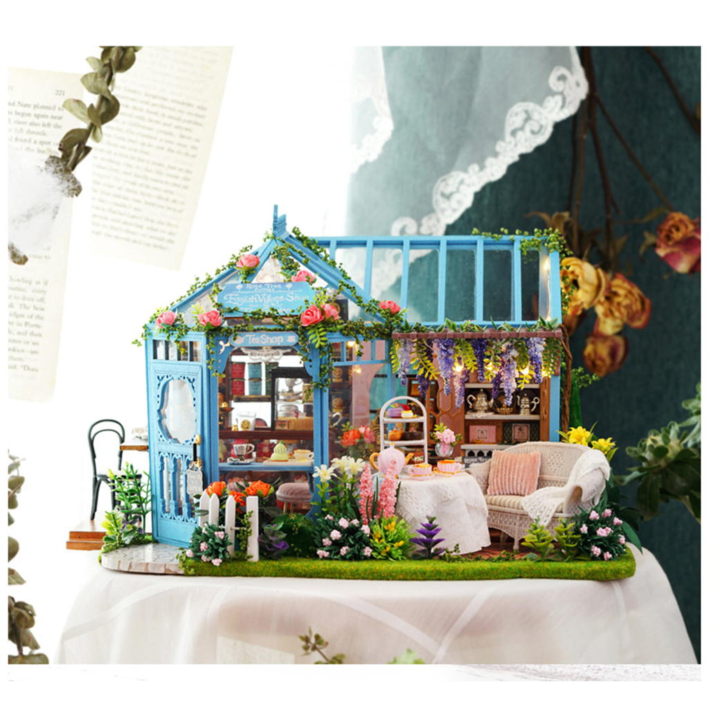 NEW Dollhouse Miniature Kit Garden Dollhouse Micro Landscape DIY Mini Castle M 