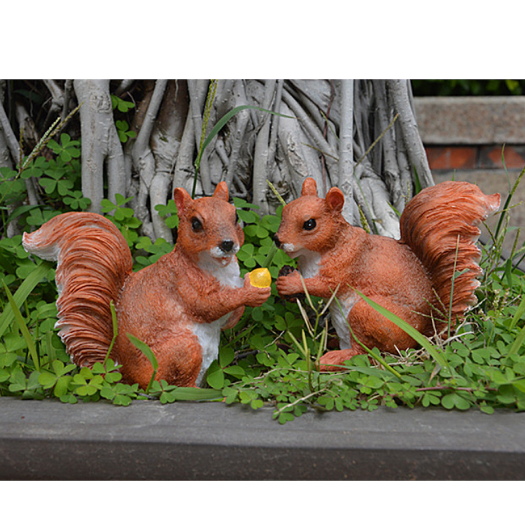 Petit écureuil et queue personnage Gartendeko tierfigur jardin personnage Dekofigur 