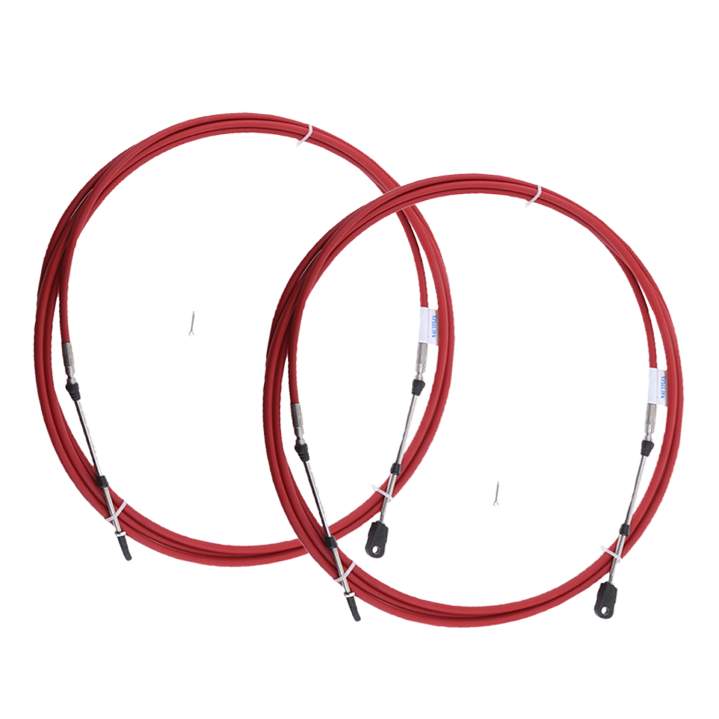 2Pcs 14Ft Câble de commande d/'accélérateur pour Yamaha Moteur hors-bord