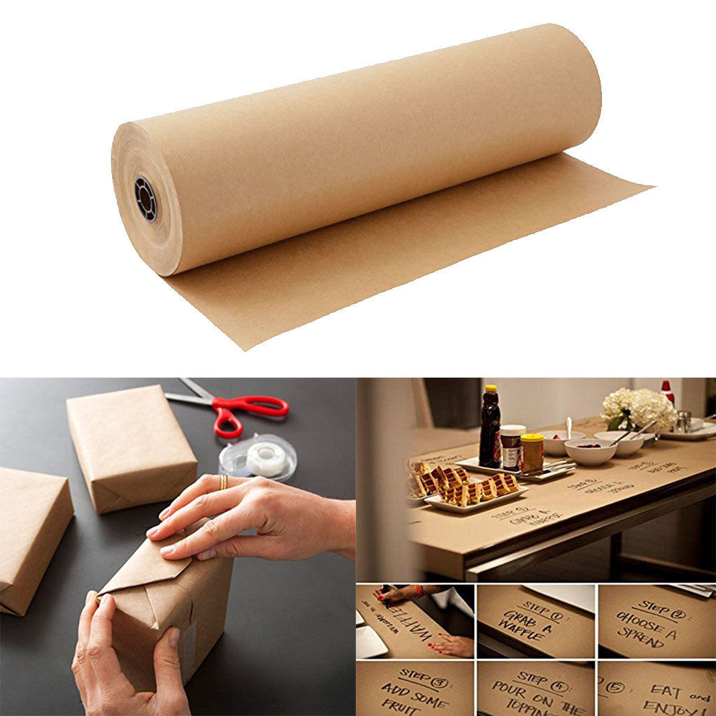 Brown Kraft Paper Roll Wrapping Paper for Gifts, PARCELS, Art & Craft, Printing Brown Kraft Paper Roll Wrapping Paper for Gifts, PARCELS, Art & Craft, Printing