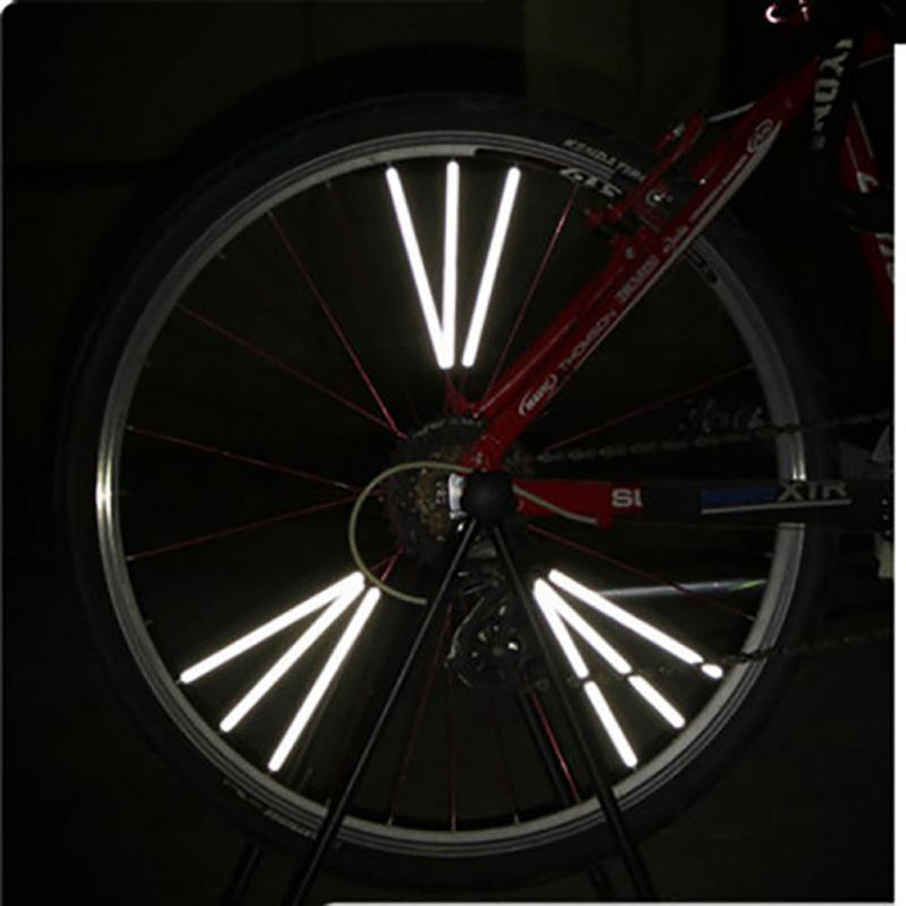 CC33 12Pcs Bicycle Bike Cycling Wheel Rim Spoke Tube Reflector Orange 75mm New 