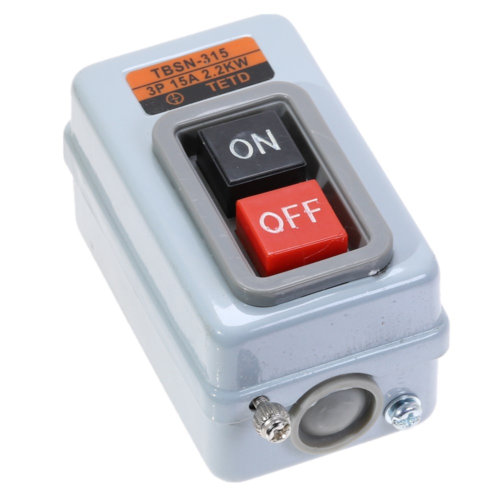 2 posición de tres fases de encendido y apagado bloqueo interruptor de botón AC500V 15AMP