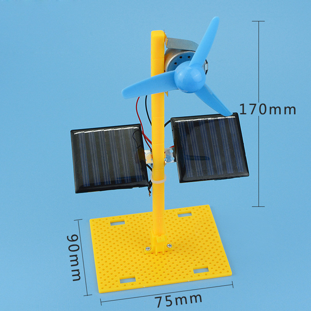 Solar Power Generator DC Motor Mini Fan Panel DIY Science Education Model Kit