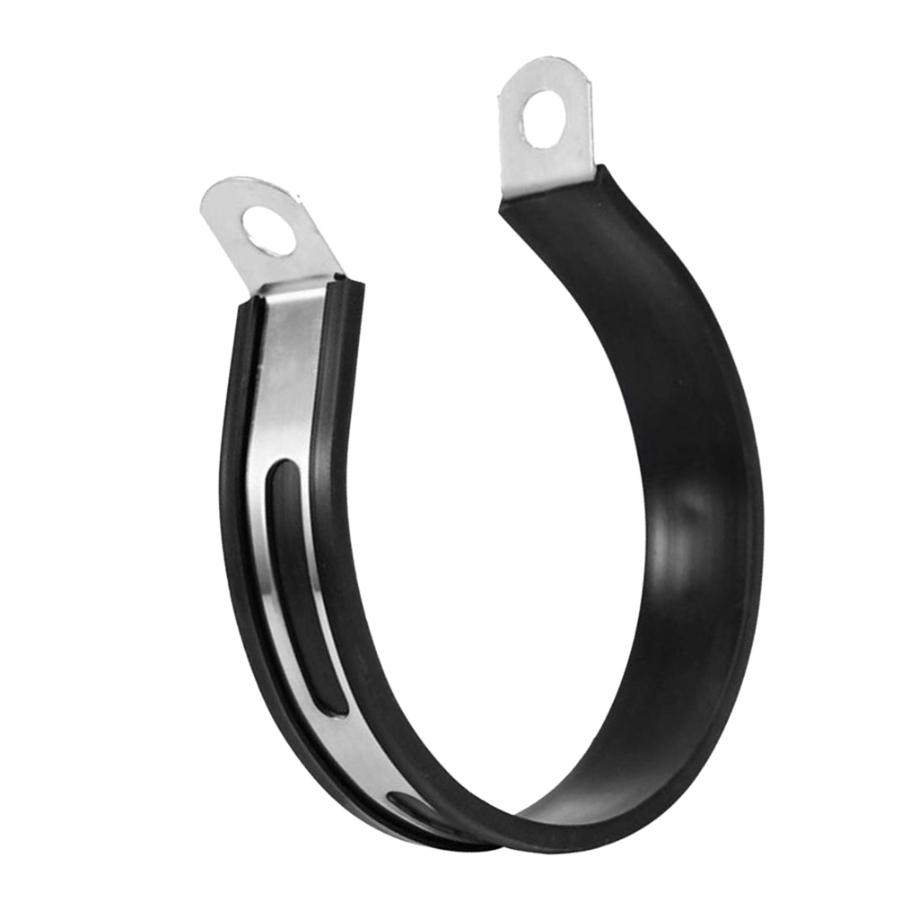 2 Paquete de 2 uds. Soportes de tubo de metal /único antivibraci/ón Clips Abrazaderas Revestimiento de goma para tubos de /Ø 32-36 mm