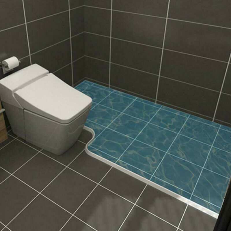 50CM,Nero Bagno arrestare Il Flusso di Tenuta idraulica Pianta in Secco ed Umido di separazione Bendable Silicone Striscia Impermeabile Doccia Soglia Acqua diga di Acqua Stopper