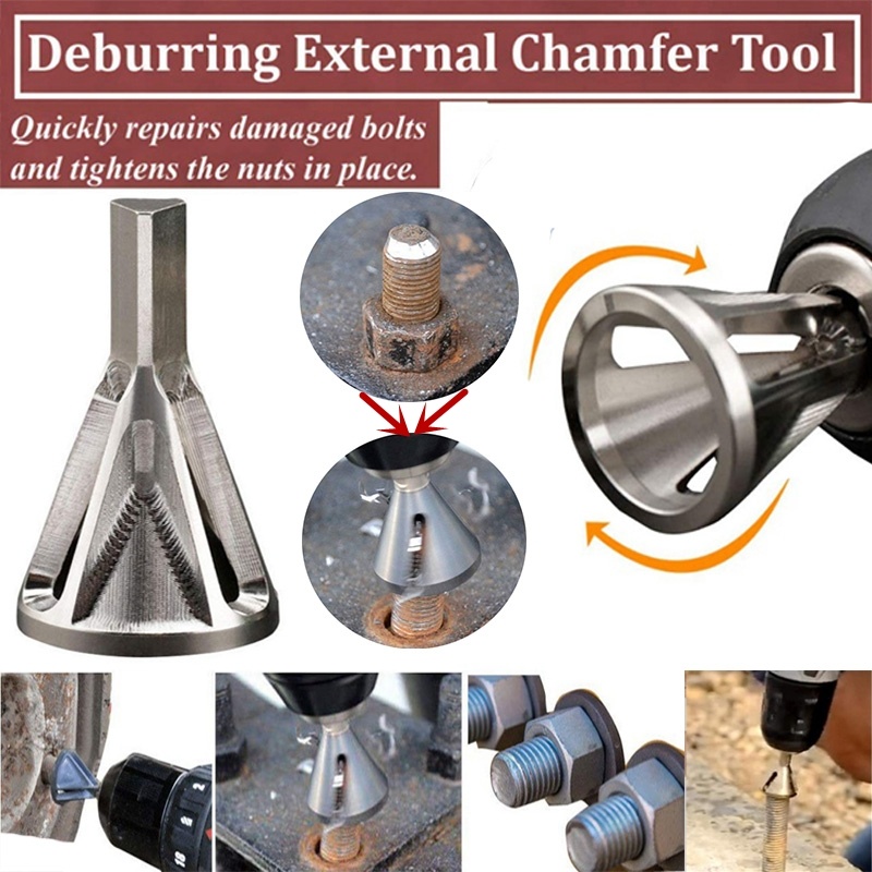 Stainless Steel Deburring External Chamfer Tool Drill Bit Remove Burr Schwarz 