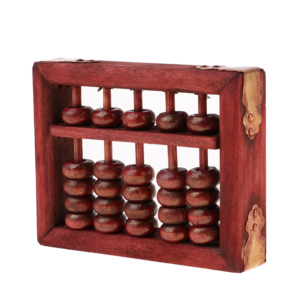 Vintage Wood Abacus Chinese Abacus Antique Bead Arithmetic Calculating Tool 