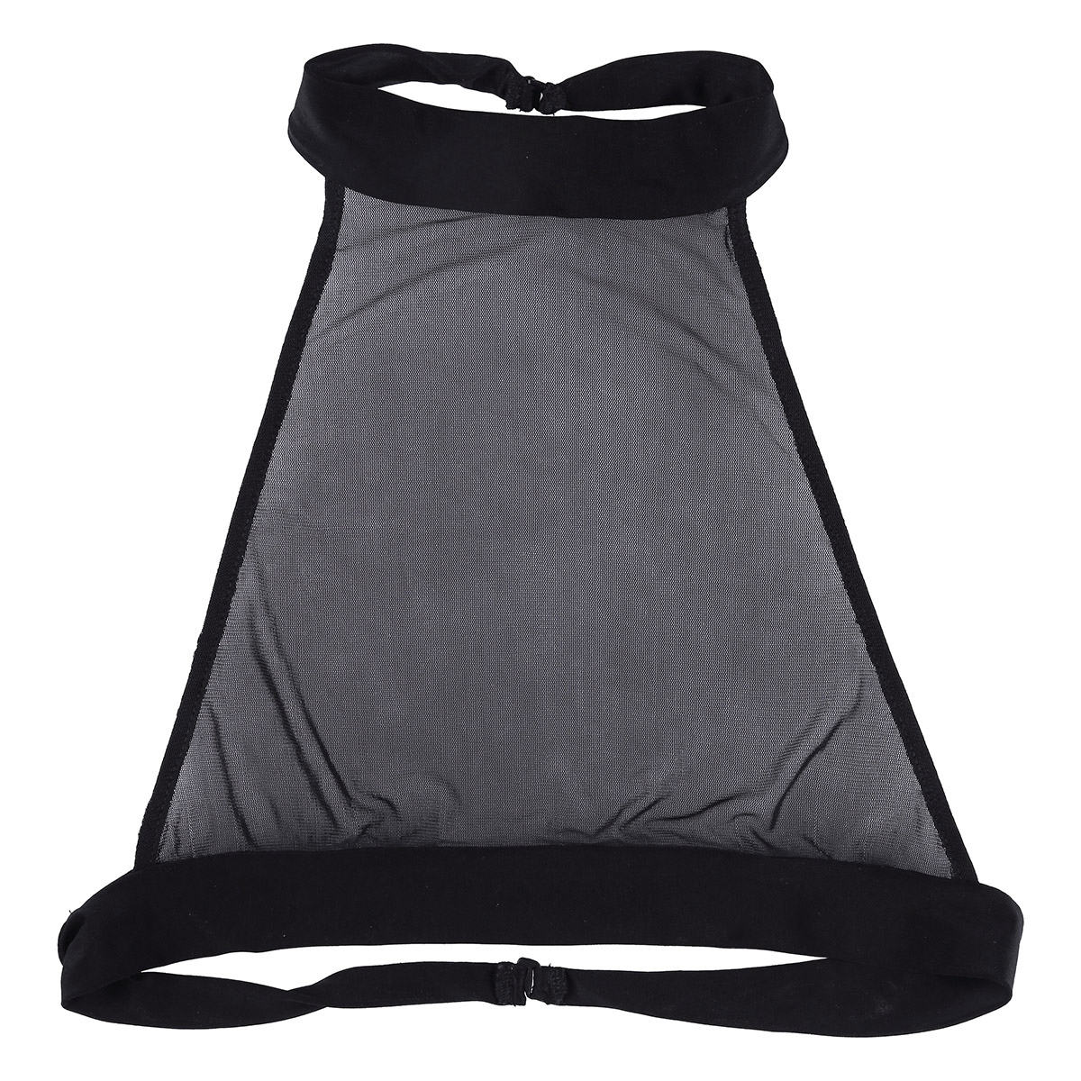 Description Picture 2 of itemWomens Mesh Cami Bra Vest Transparent See-through Sexy Tank Tops Sleeveless Backless Sheer Female Crop Tops Rave Party Clubwear