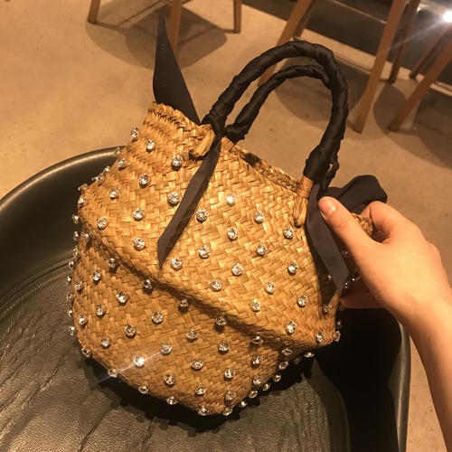 Pearl & Diamond Straw Beach Bucket - Designer Summer Bag 16 H42174ee4683a4c0bbdc090aa61a27ebd8