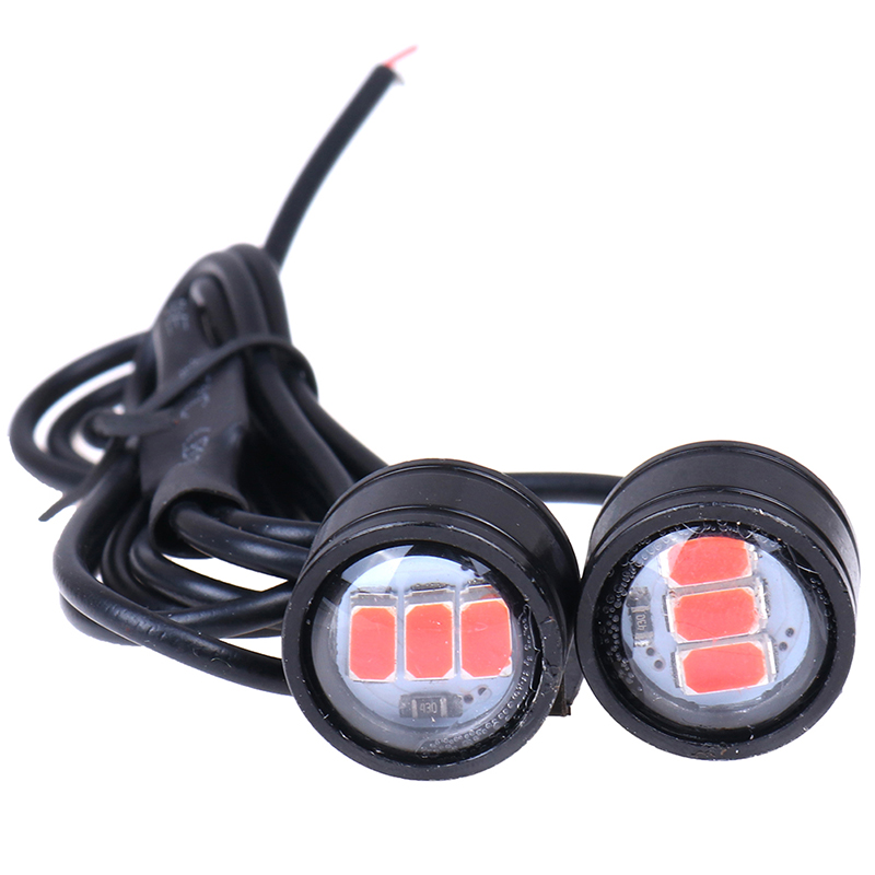 2Pcs Motorcycle Rearview Mirror Eagle Eye 3 LED Flash Strobe Lights Red AliExpress