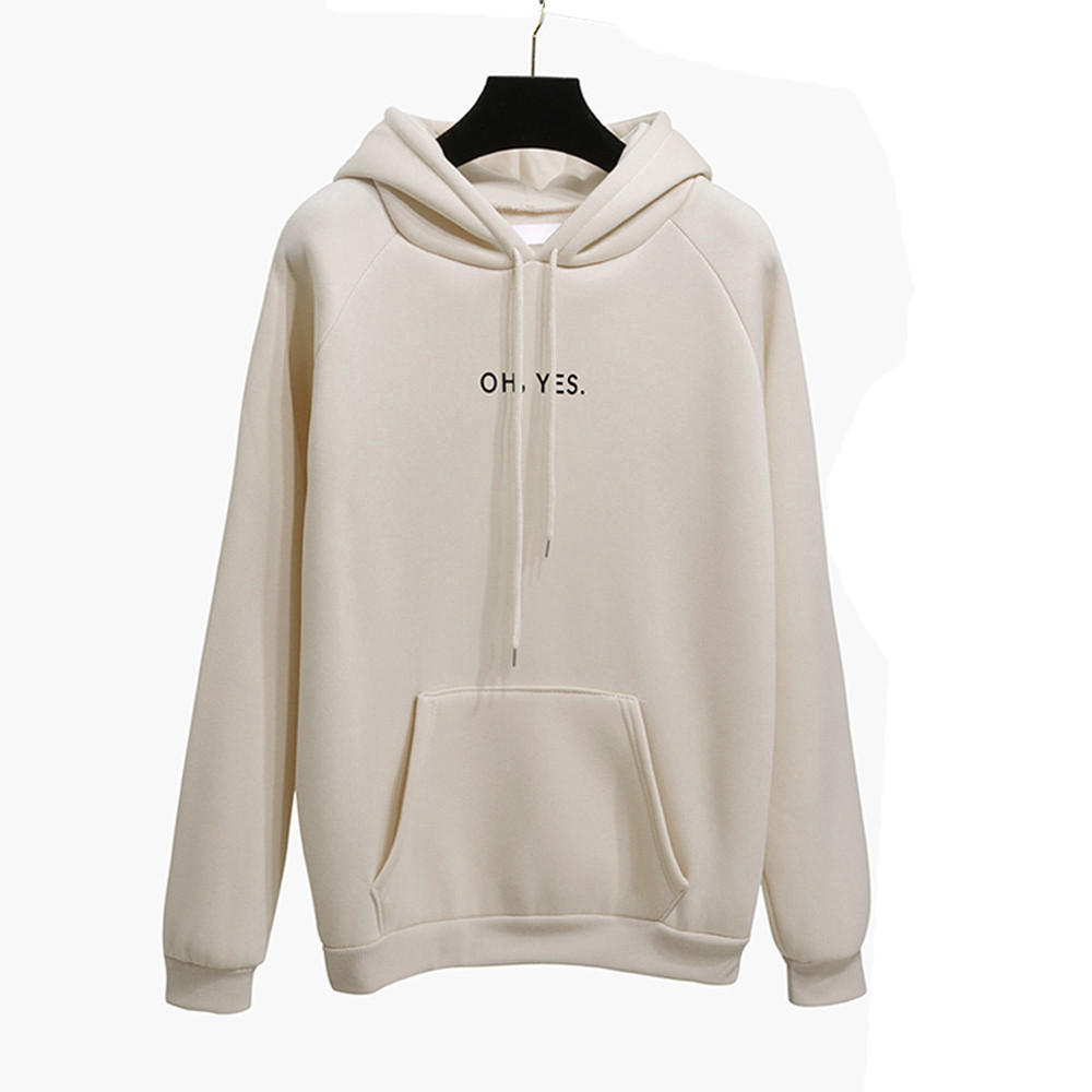 womens beige hoodie