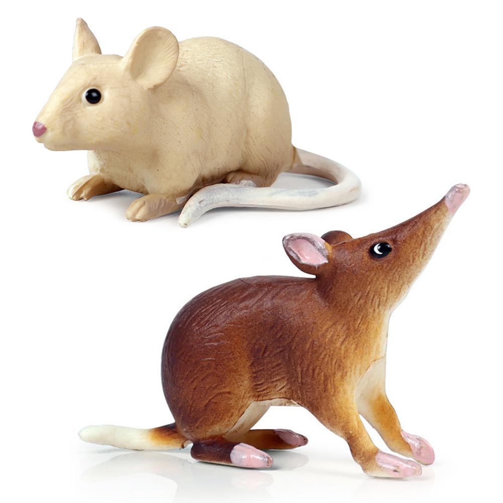 Une souris blanche maison de poupées miniature Animal Rongeur mini souris 
