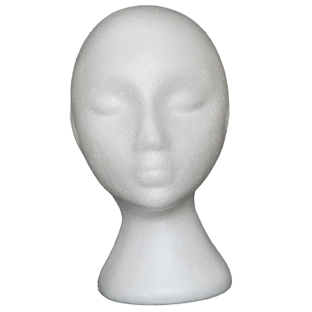 female styrofoam mannequin head