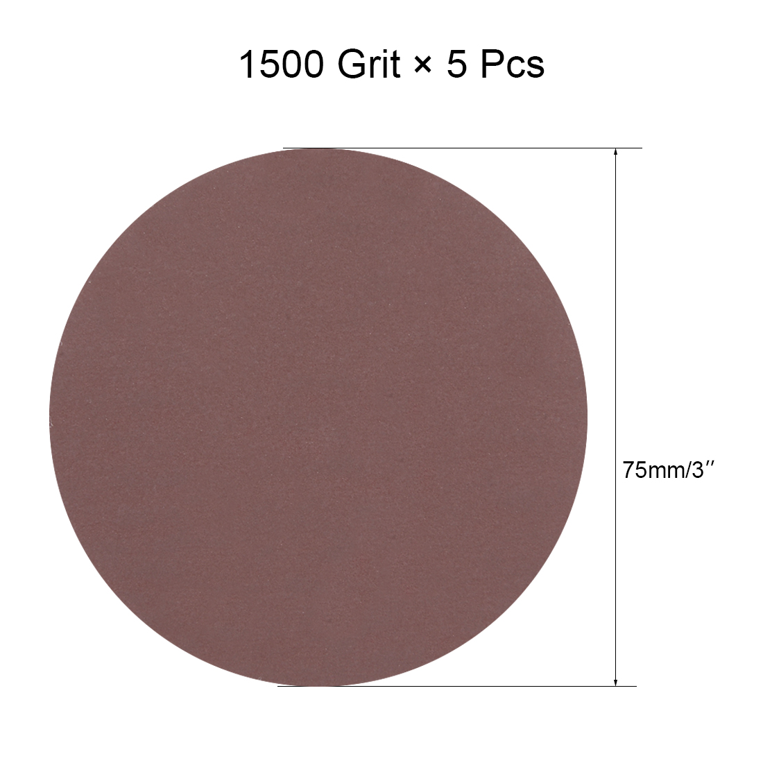 uxcell 5-Inch Sanding Disc 320 Grits Aluminum Oxide Flocking Back Sandpapers for Sanders 25 Pcs