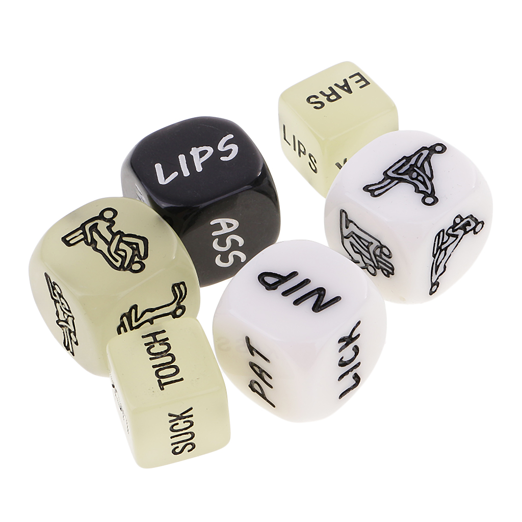 8PCS Funny Dice Love Dice glow in dark for Bachelor Party Couple for Lover.