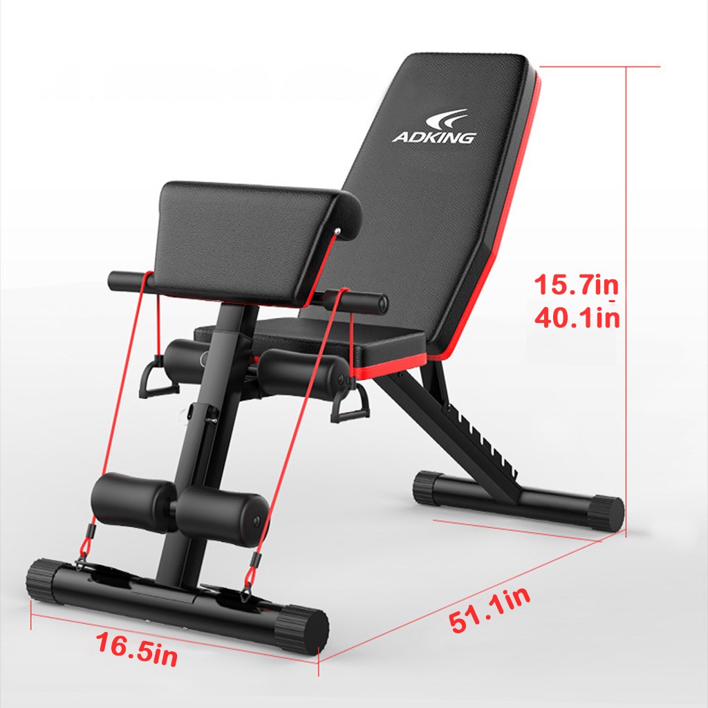 Adjustable Weight Bench Utility Gym Bench Full Body Workout Fitness Foldable 
