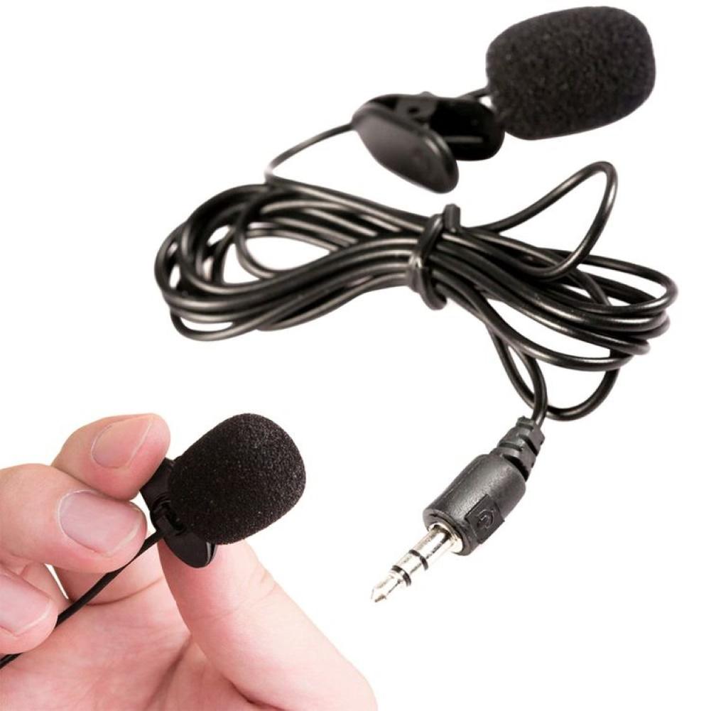WOVELOT Clip de Lazo de Solapa miniphone para microfono lavalier de Solapa Negro