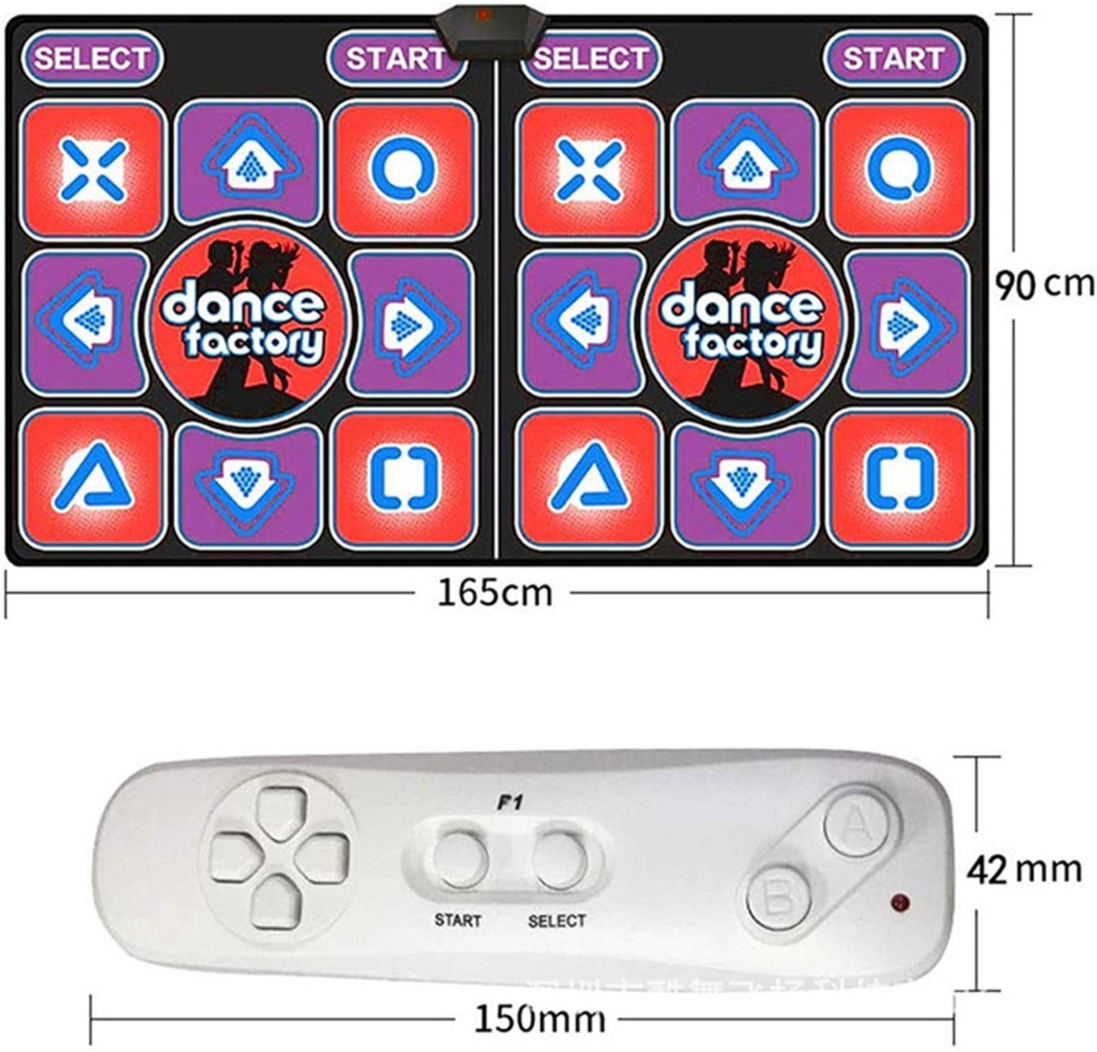 Двойные пользовательские танцевальные коврики, Нескользящие шаговые коврики  для танцора, сенсорная игра на английском языке для ПК, ТВ-коврика, ...