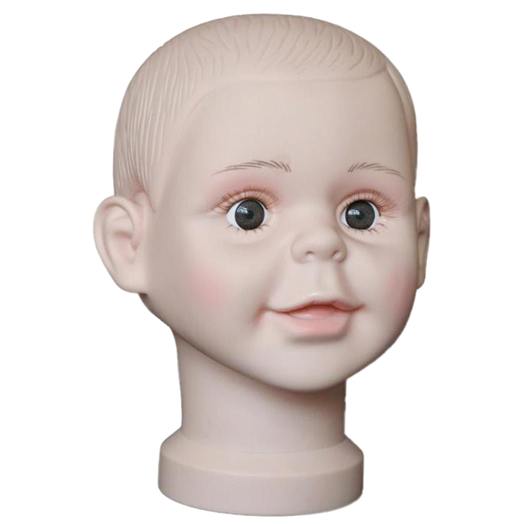 Description Picture 5 of itemPVC Children Mannequin Head Model Wigs Hat Stand Glasses Scarf Cap Display Holder
