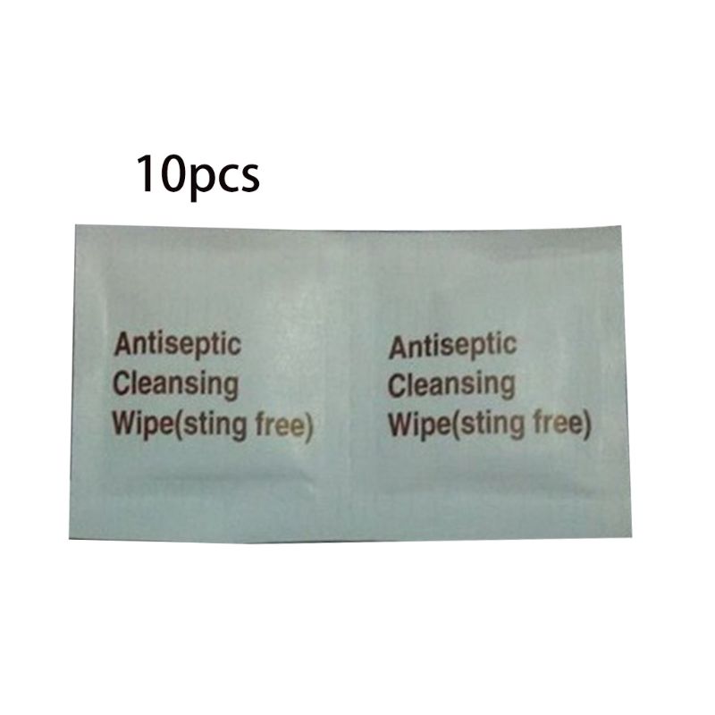 10pcs disposable first aid antiseptic wipes benzalkonium