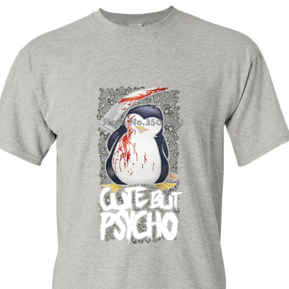 psycho penguin cute but psycho damen black schwarz cotton text