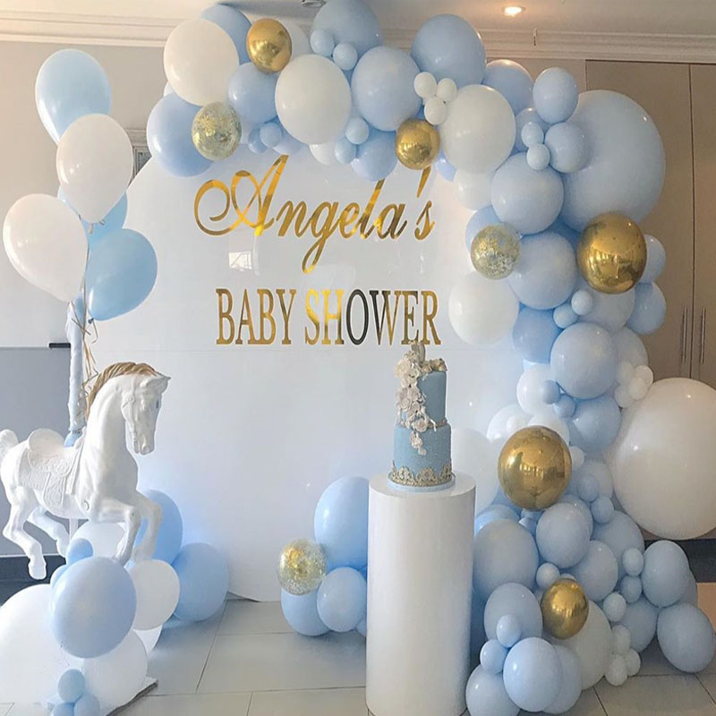 boy baby shower balloon arch