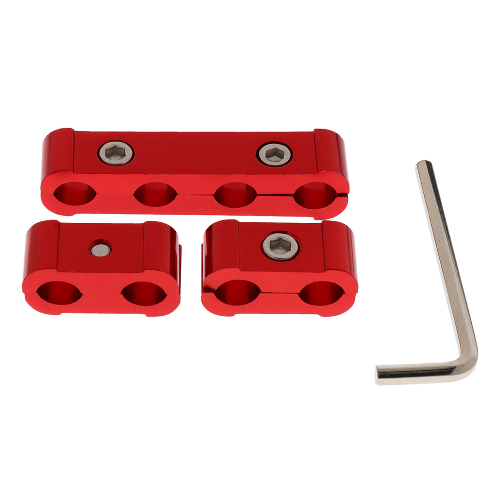 Set of 3 4 Hole Spark Plug Wire Separator Clamps Durable for 8/9/10mm