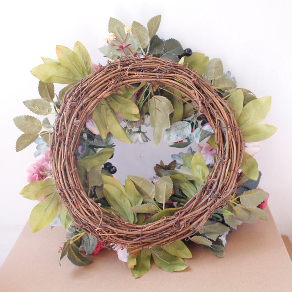Details about   KQ_ Christmas Decoration Simulation Peony Wreath Wall Door Candle Holder Decor C 