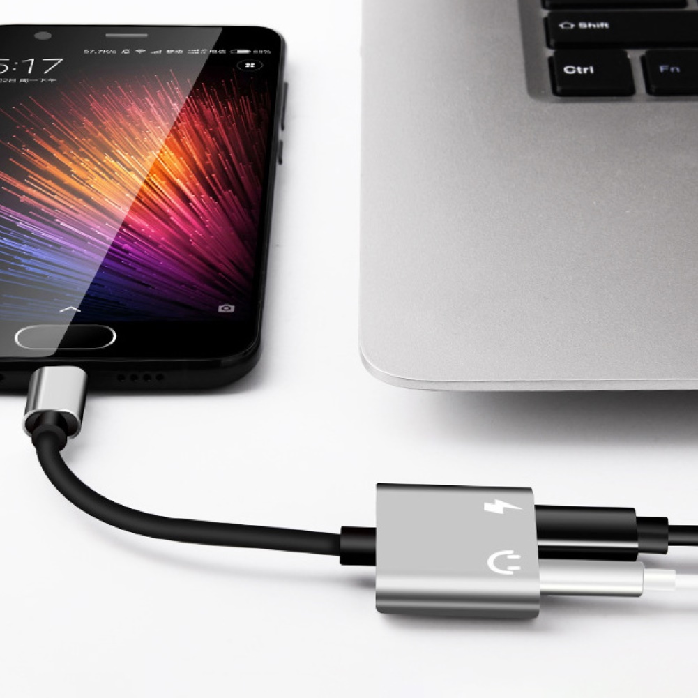 Переходник 2 в 1 usb-c/Aux 3,5 мм для наушников | AliExpress