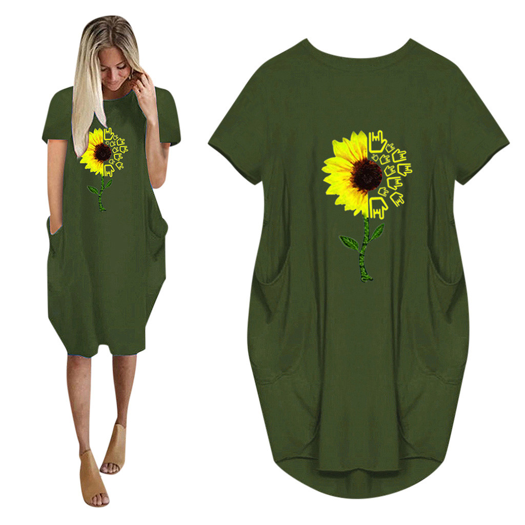 womens plus size sunflower dress