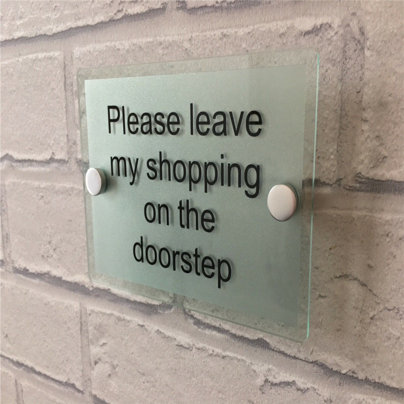 Señal de autoaislamiento para puerta, número de casa artesanal, NO