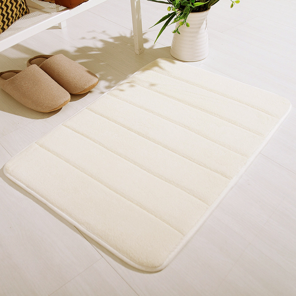 Non-slip Absorbent Memory Foam Carpet Bath Bathroom Bedroom Floor Shower Mat A+
