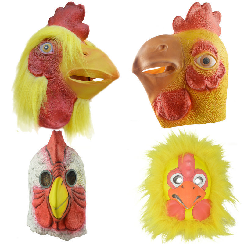 rooster chicken animal head mask dance adult self photo cute