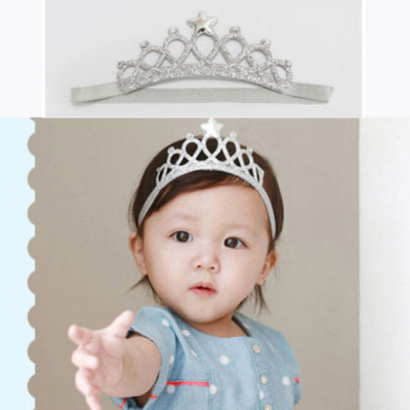 Details about   Crown Newborn Baby Headbands Rhinestone Princess Star Headwear Hair Accessories 