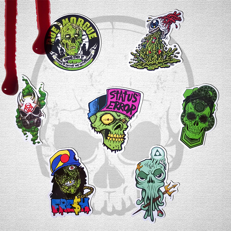 50Pcs Mixed Horror Stickers For Luggage Laptop Skateboard Bicycle Decals PVC FC 