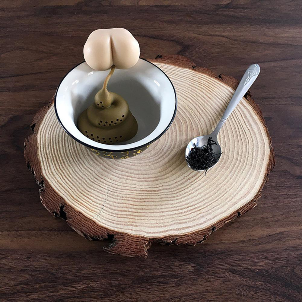 CLFYOU Colador de t/é en forma de caca con infusor de t/é port/átil de silicona