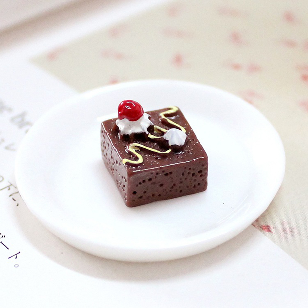 Casa de muñecas en miniatura de mezcla de Chocolate Caramelo Cuadrado