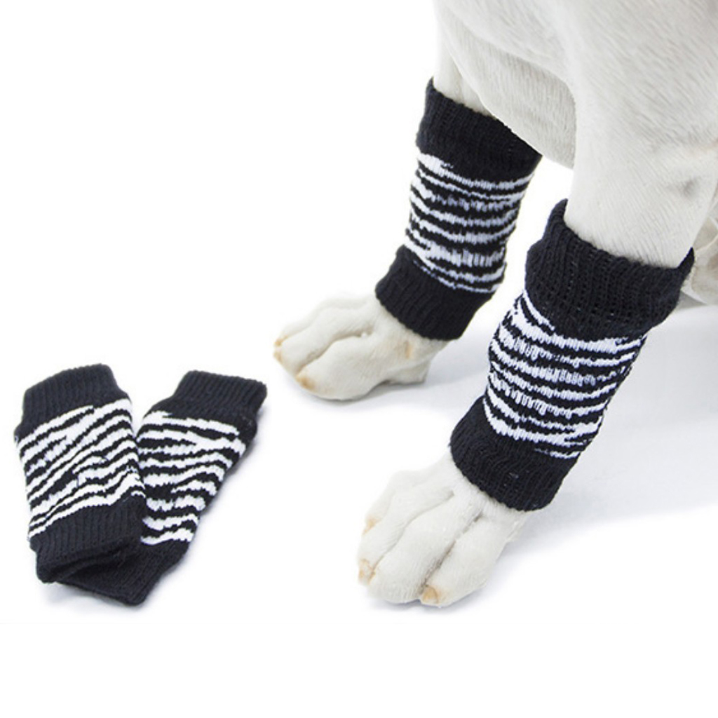 4 Count Pet Dog & Cat Leg Warmer / Arthritis Elderly Dogs Cats Bandage Socks
