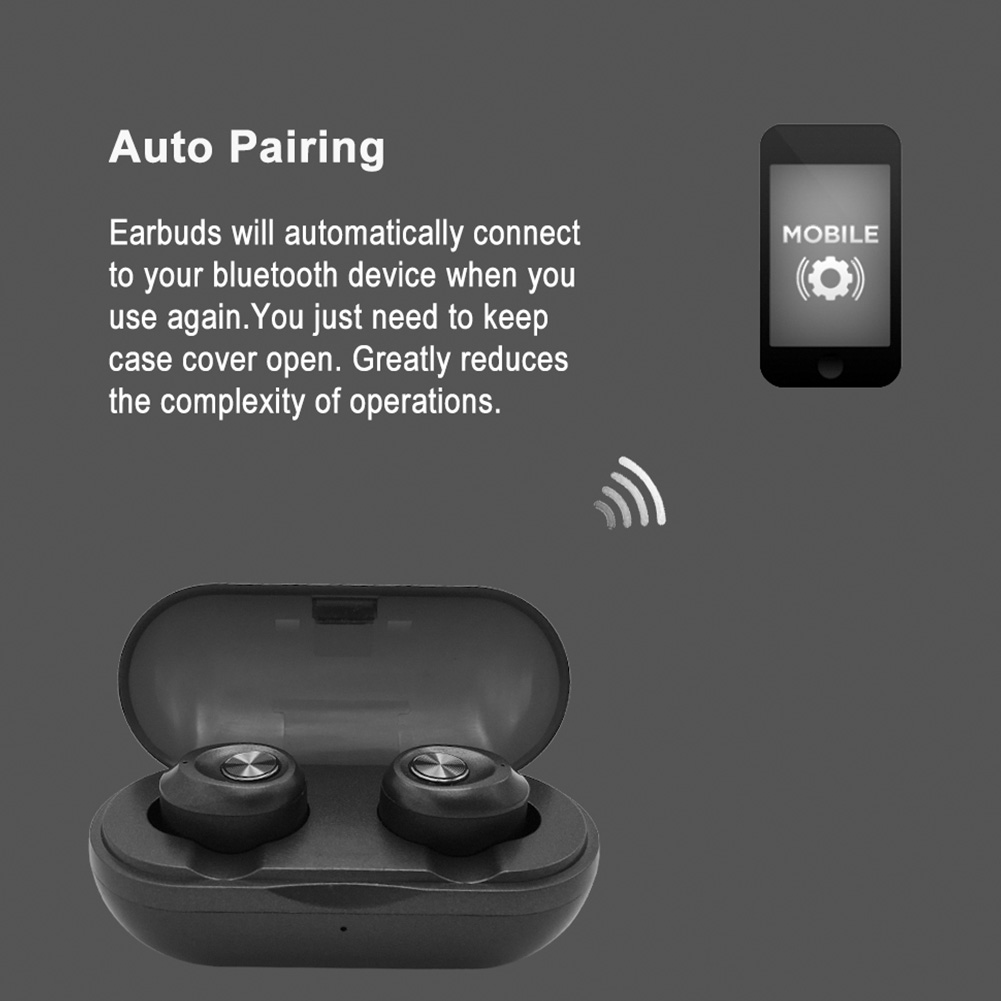 0 wireless auto pairing earbuds