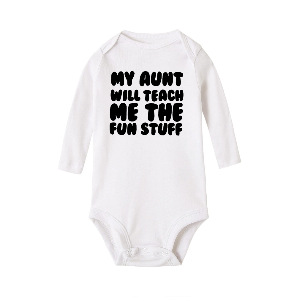 BABY Cotton Romper One Piece My Aunty Breaks All The Rules /& I Love It new
