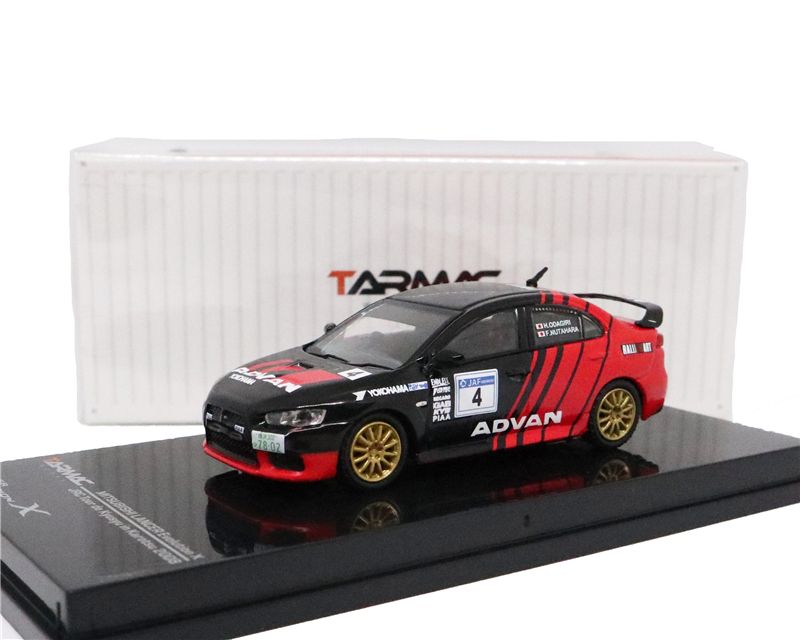 tarmac works 1:64 mitsubishi evo x advan racing diecast model