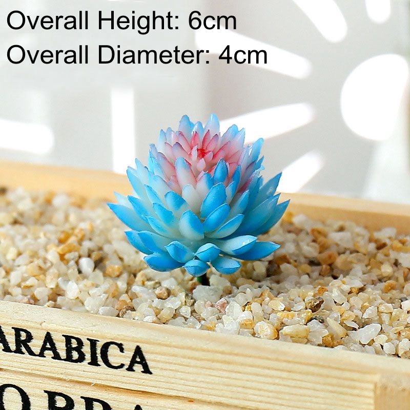 Description Picture 6 of itemMini Artificial Succulents Plants Home Garden Bathroom Decoration Green Plastic Fake Plants Decktop Small Bonsai Round Ball