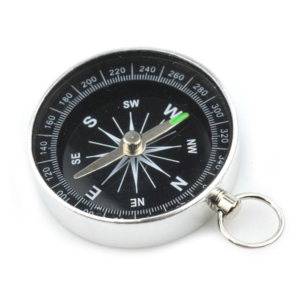 Appearancnes Pockets Mini Camping Hiking Compasses Lightweight Aluminum Outdoor Travel Compasses Navigation Wild Survival Tool Black