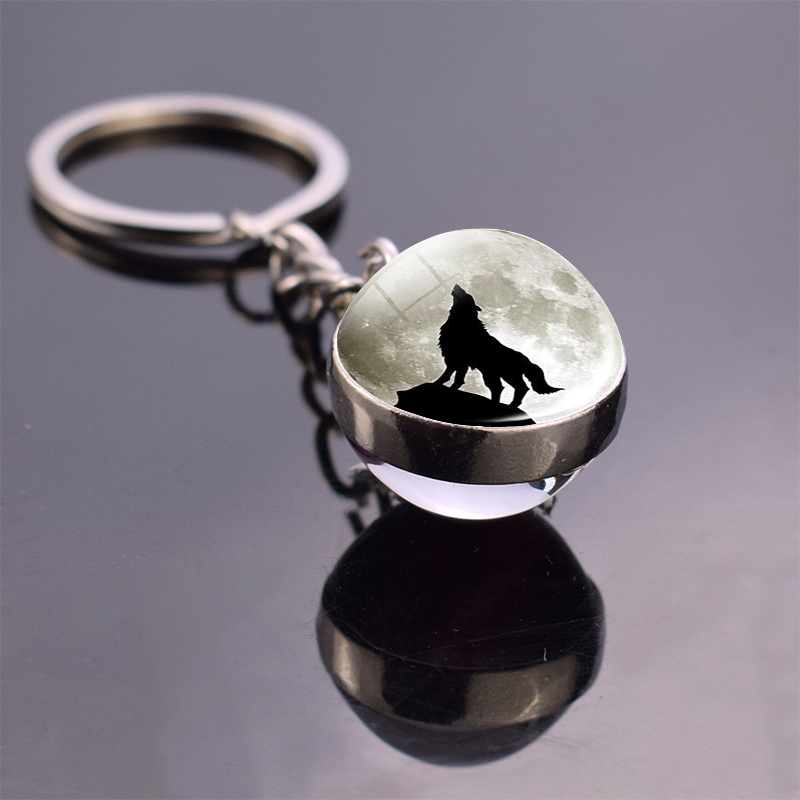 Spanish Water Dog High Quality Crystal Animals CA Dog Crystal Round Keyring