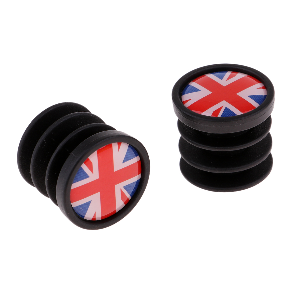 Description Picture 6 of item1 Pair Bicycle National Flag Handlebar End Plugs For MTB Mountain Road Bike Bicycle Grips Parts - 22mm Dia